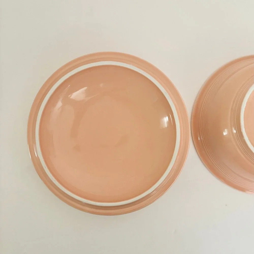 Vintage FIESTA Apricot Covered Lidded Casserole Homer Laughlin Ceramic Made USA